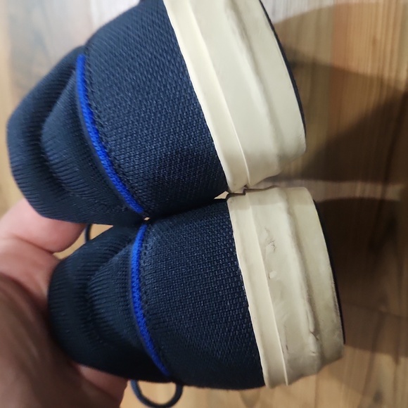 Rothy's Casual Weekend Sneaker Woven Washable Lightweight RS02 Navy White Size 7 - Picture 5 of 8